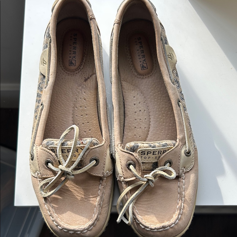 Sperry Women's Beige and Patterned Loafers